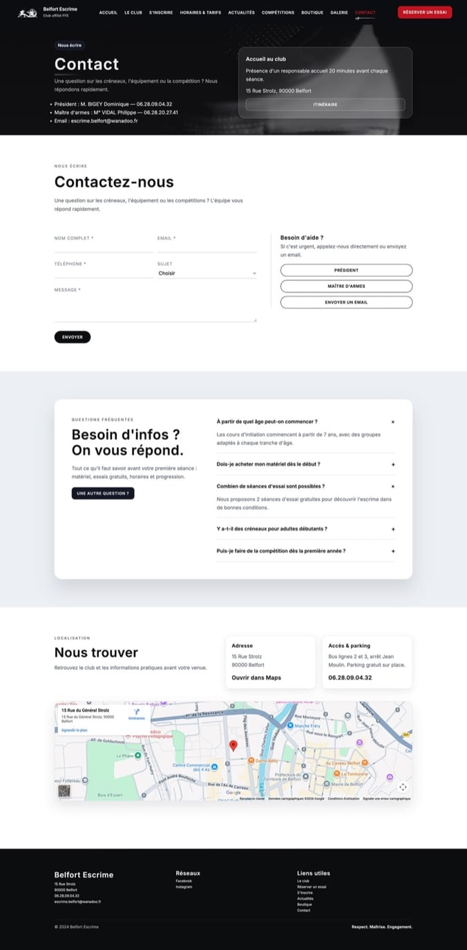 aperçu de site pour Maquette client