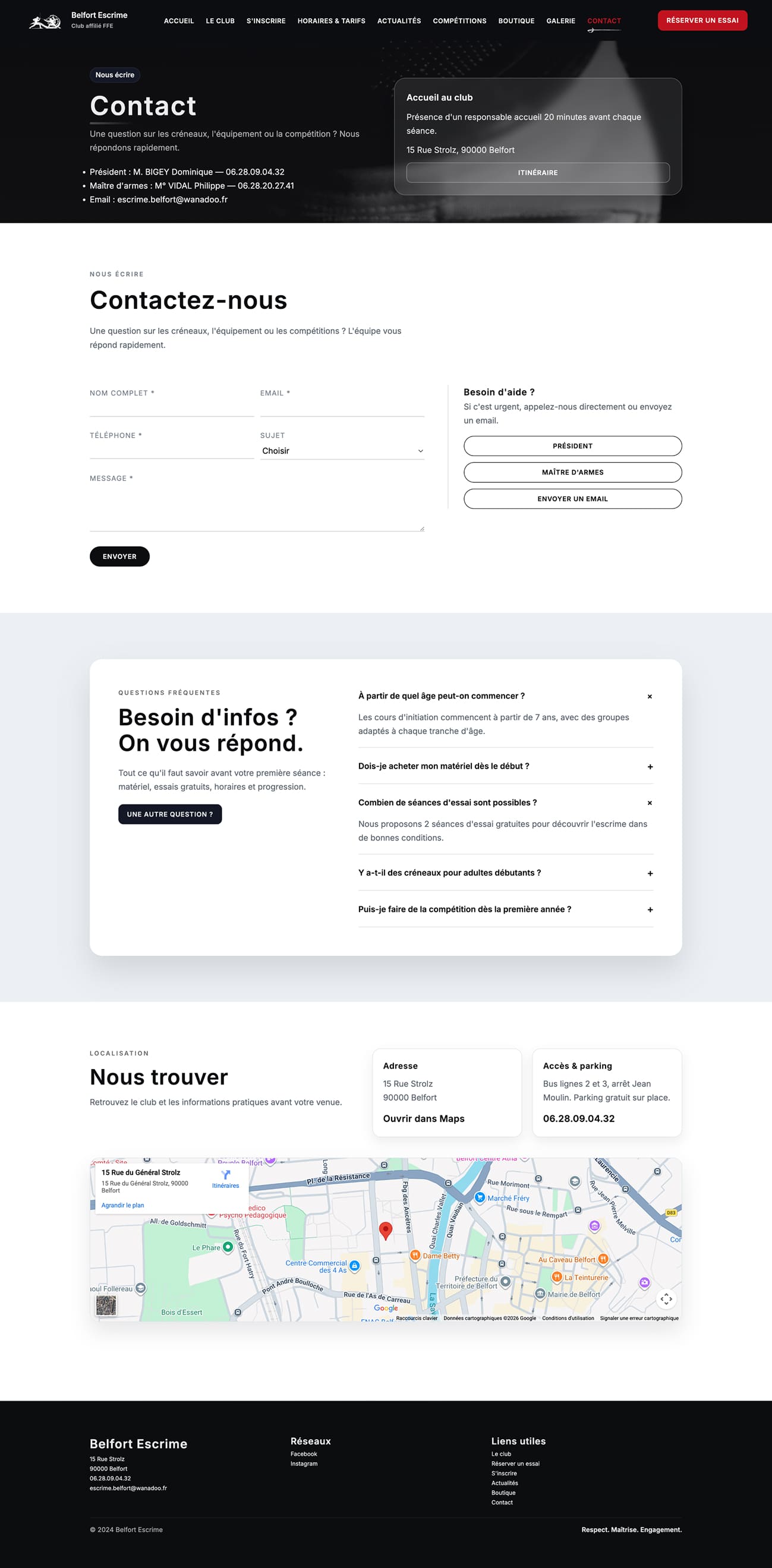 maquette de landing page narrative pour studio photo